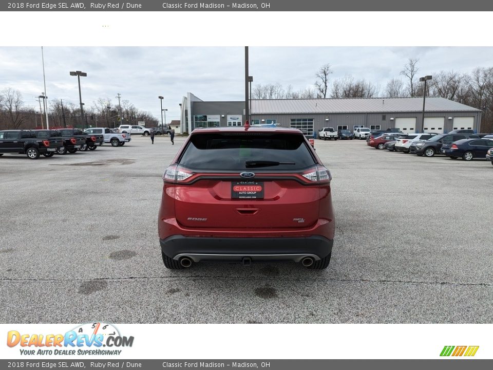 2018 Ford Edge SEL AWD Ruby Red / Dune Photo #3
