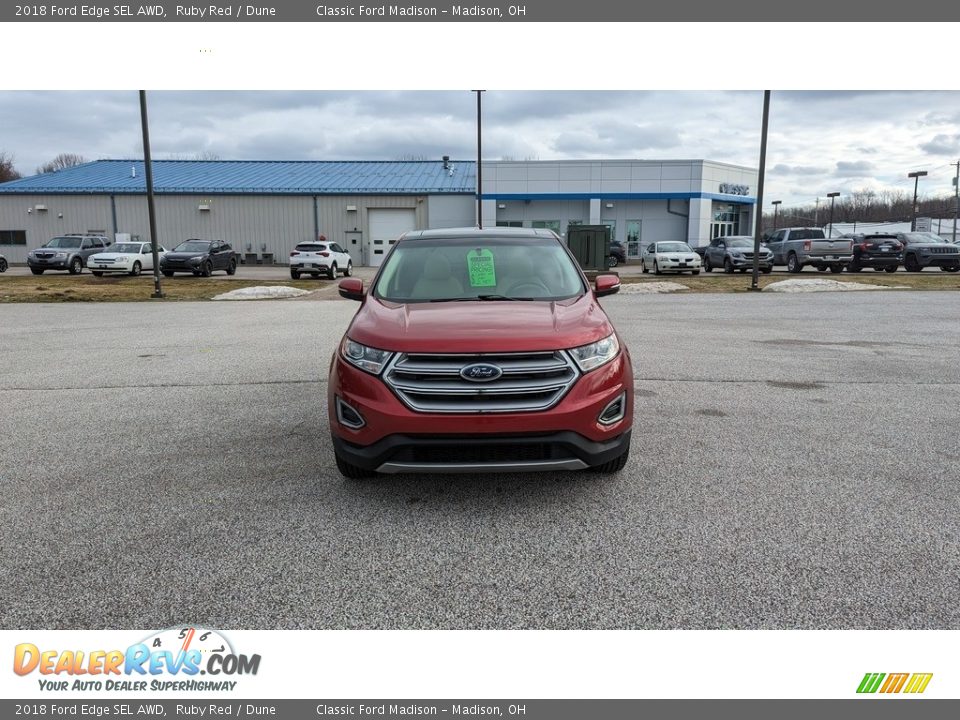 2018 Ford Edge SEL AWD Ruby Red / Dune Photo #6