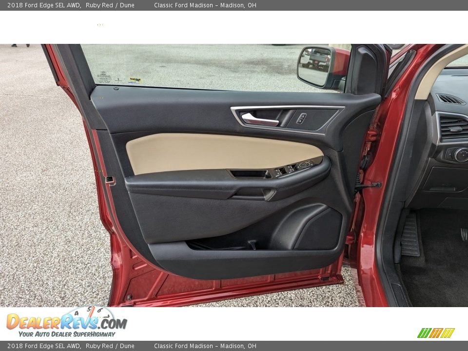 2018 Ford Edge SEL AWD Ruby Red / Dune Photo #8