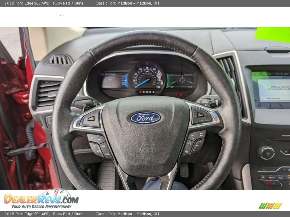 2018 Ford Edge SEL AWD Ruby Red / Dune Photo #10