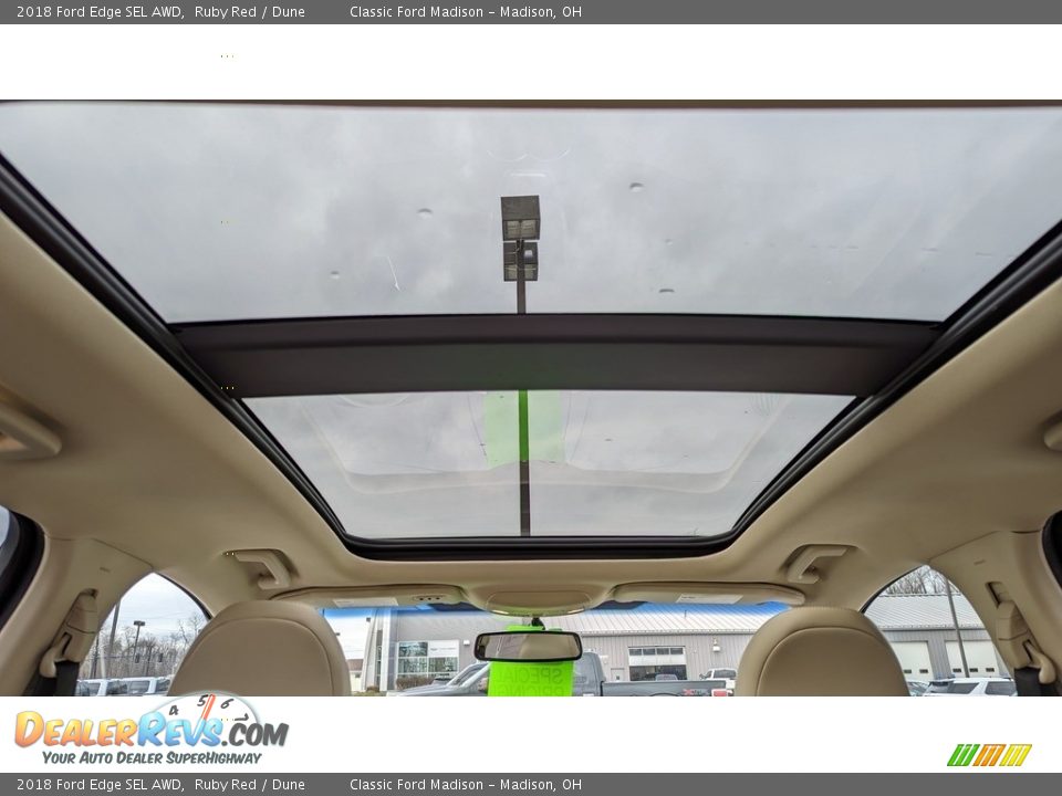 2018 Ford Edge SEL AWD Ruby Red / Dune Photo #15