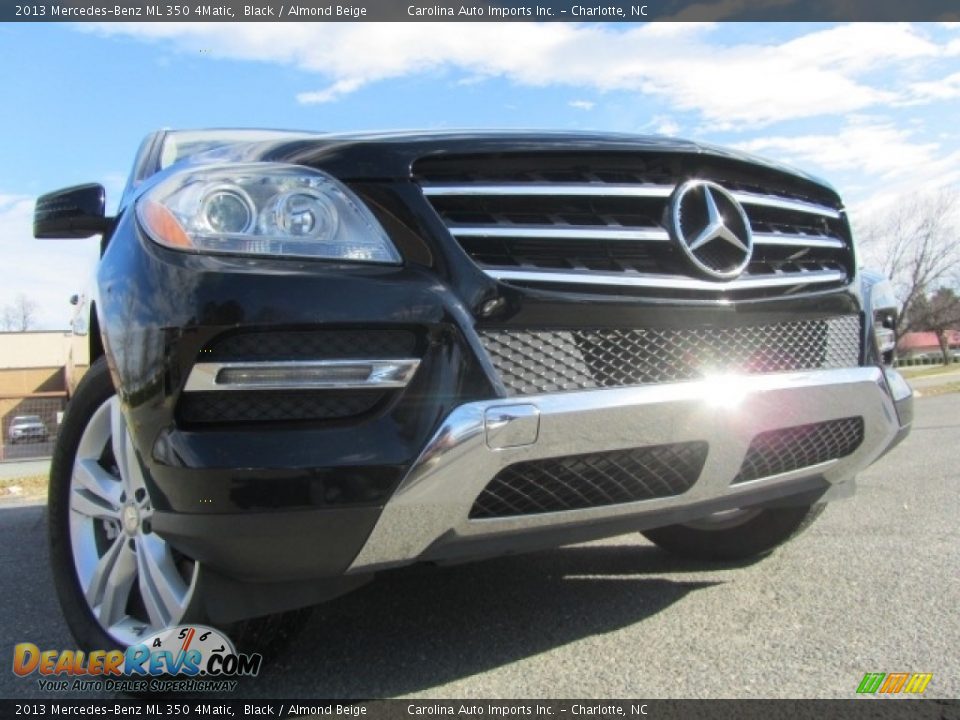 2013 Mercedes-Benz ML 350 4Matic Black / Almond Beige Photo #2