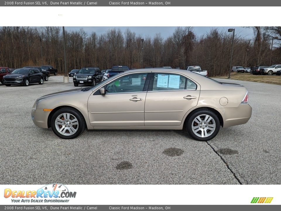 2008 Ford Fusion SEL V6 Dune Pearl Metallic / Camel Photo #2