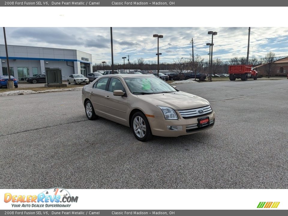 2008 Ford Fusion SEL V6 Dune Pearl Metallic / Camel Photo #5