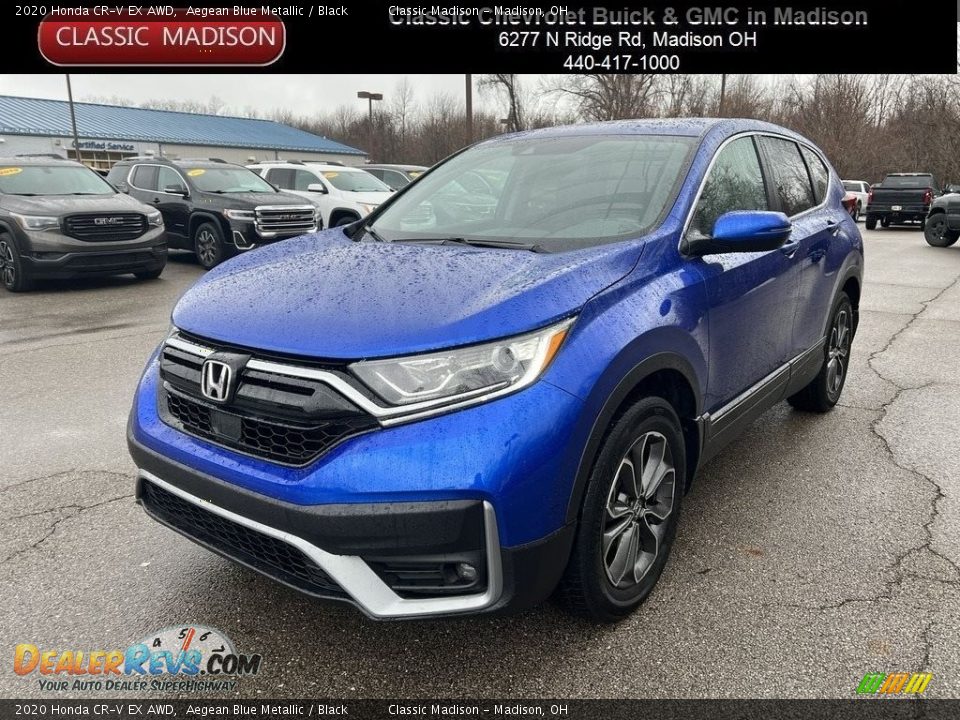 2020 Honda CR-V EX AWD Aegean Blue Metallic / Black Photo #1