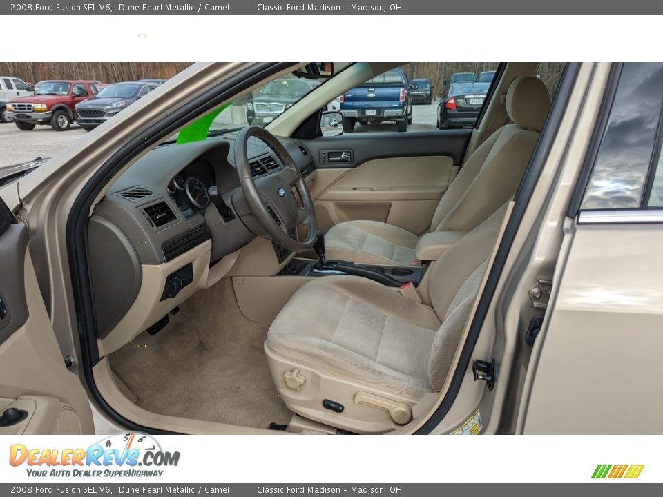 2008 Ford Fusion SEL V6 Dune Pearl Metallic / Camel Photo #10
