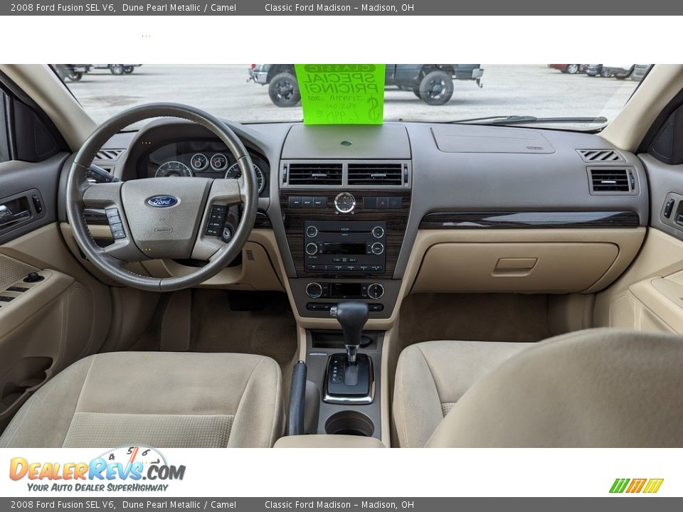 2008 Ford Fusion SEL V6 Dune Pearl Metallic / Camel Photo #13