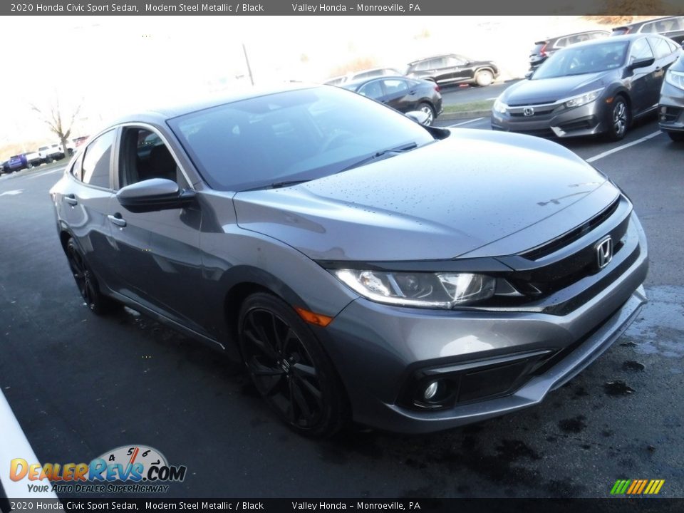 2020 Honda Civic Sport Sedan Modern Steel Metallic / Black Photo #5