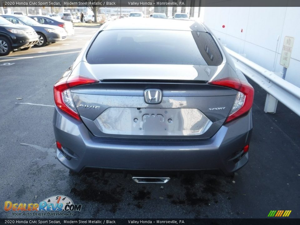 2020 Honda Civic Sport Sedan Modern Steel Metallic / Black Photo #6