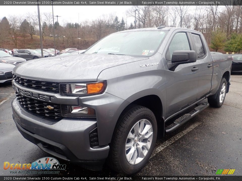 2020 Chevrolet Silverado 1500 Custom Double Cab 4x4 Satin Steel Metallic / Jet Black Photo #1