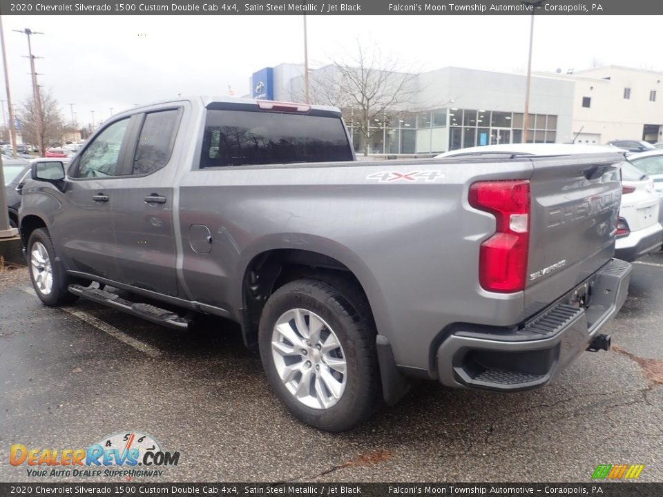 2020 Chevrolet Silverado 1500 Custom Double Cab 4x4 Satin Steel Metallic / Jet Black Photo #2