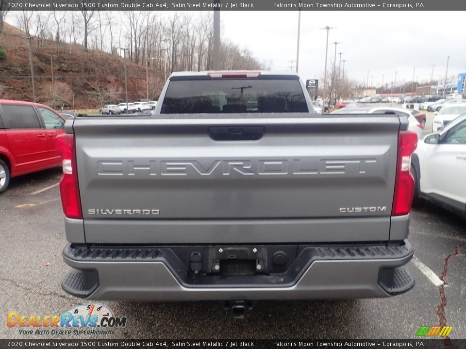 2020 Chevrolet Silverado 1500 Custom Double Cab 4x4 Satin Steel Metallic / Jet Black Photo #3