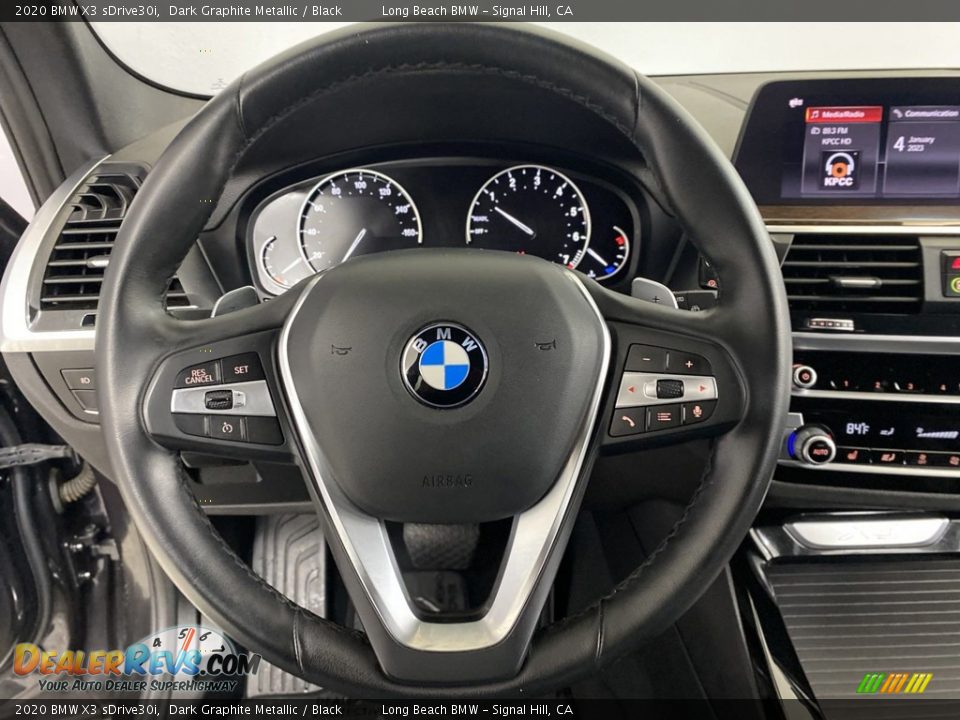 2020 BMW X3 sDrive30i Dark Graphite Metallic / Black Photo #17