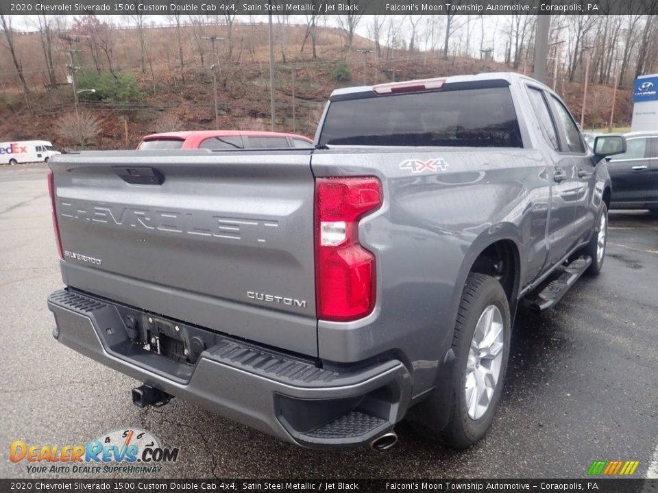 2020 Chevrolet Silverado 1500 Custom Double Cab 4x4 Satin Steel Metallic / Jet Black Photo #4