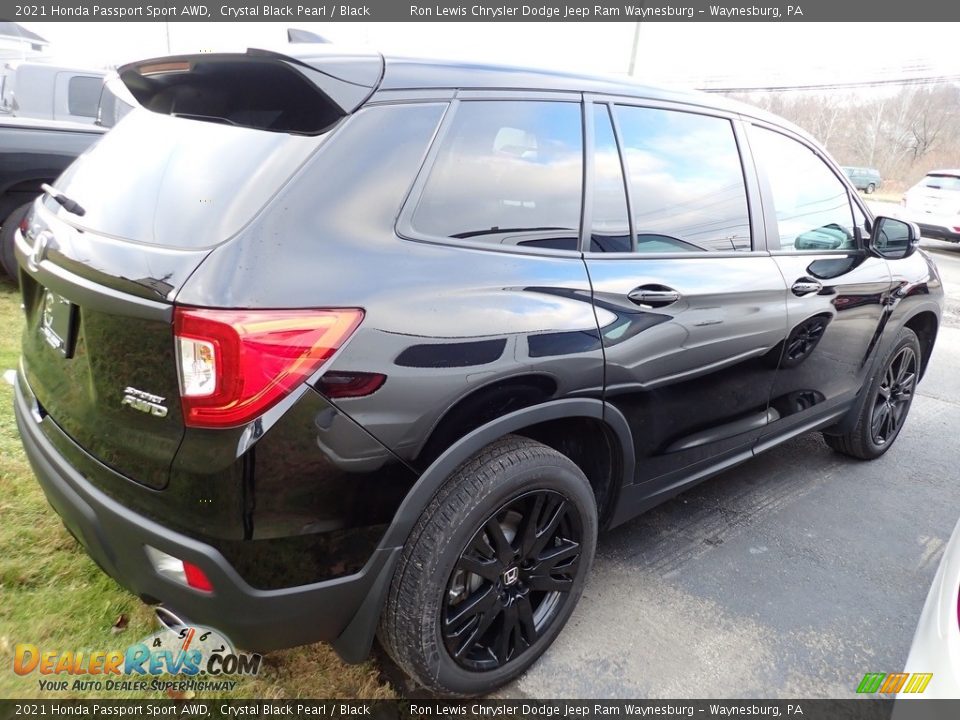 2021 Honda Passport Sport AWD Crystal Black Pearl / Black Photo #3