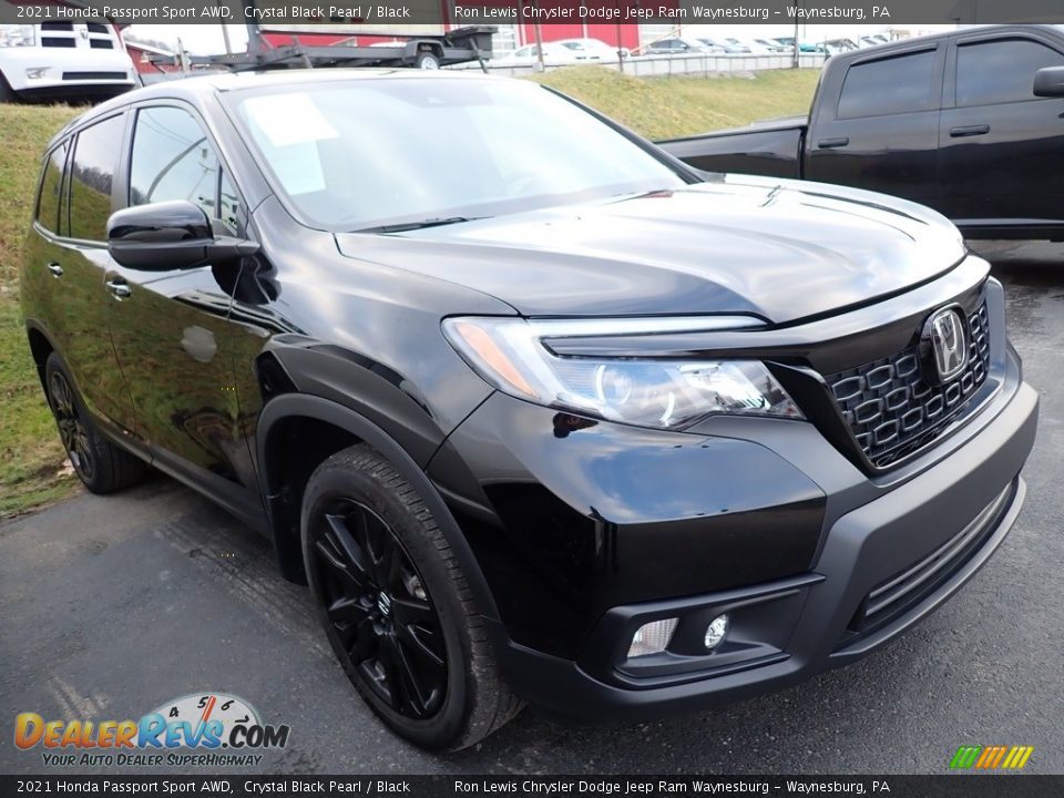 2021 Honda Passport Sport AWD Crystal Black Pearl / Black Photo #4