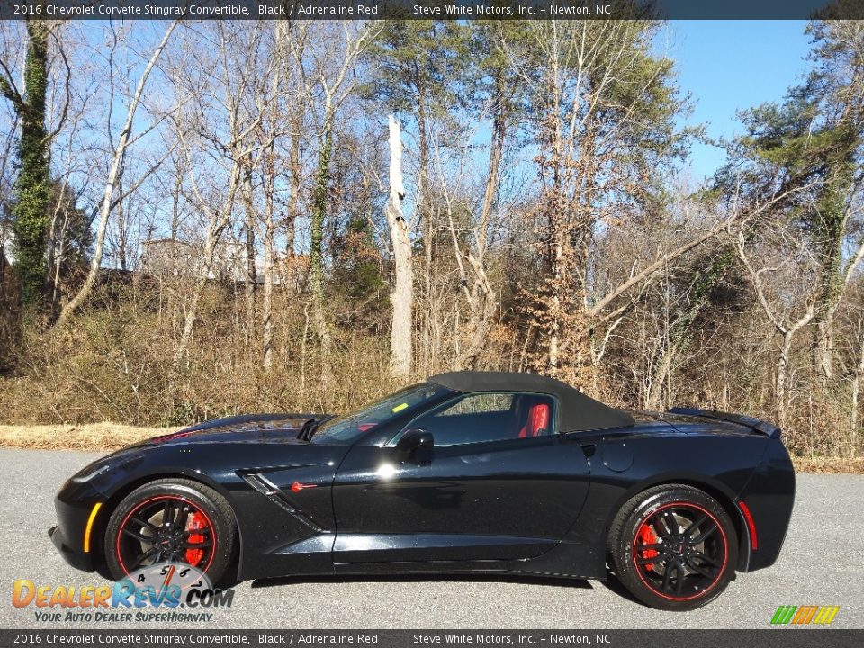 2016 Chevrolet Corvette Stingray Convertible Black / Adrenaline Red Photo #3