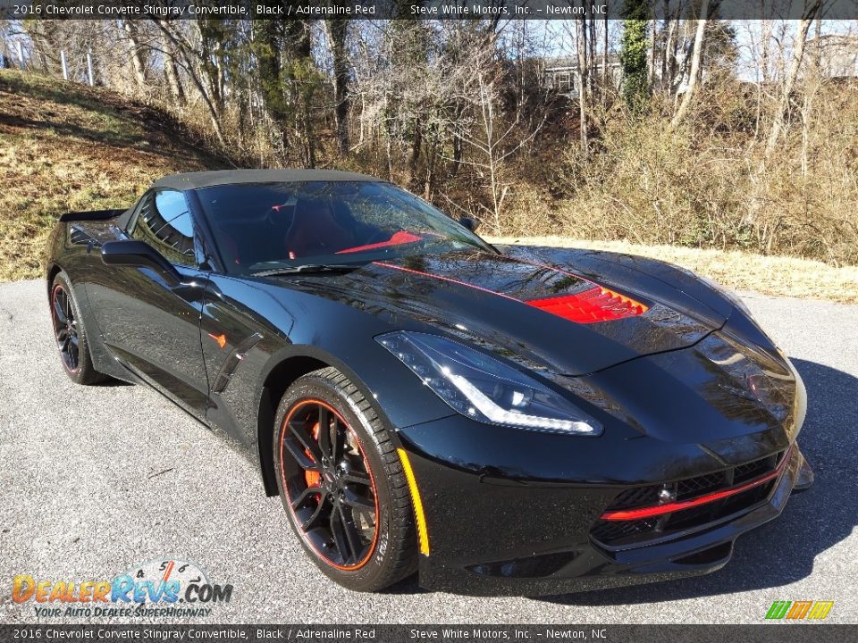 2016 Chevrolet Corvette Stingray Convertible Black / Adrenaline Red Photo #7