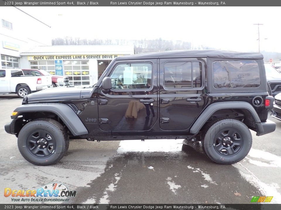 Black 2023 Jeep Wrangler Unlimited Sport 4x4 Photo #2