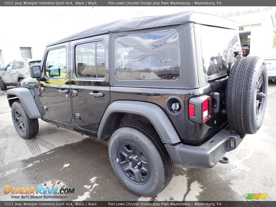 2023 Jeep Wrangler Unlimited Sport 4x4 Black / Black Photo #3