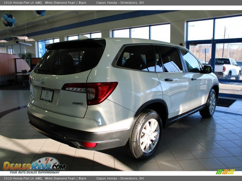 2019 Honda Pilot LX AWD White Diamond Pearl / Black Photo #7