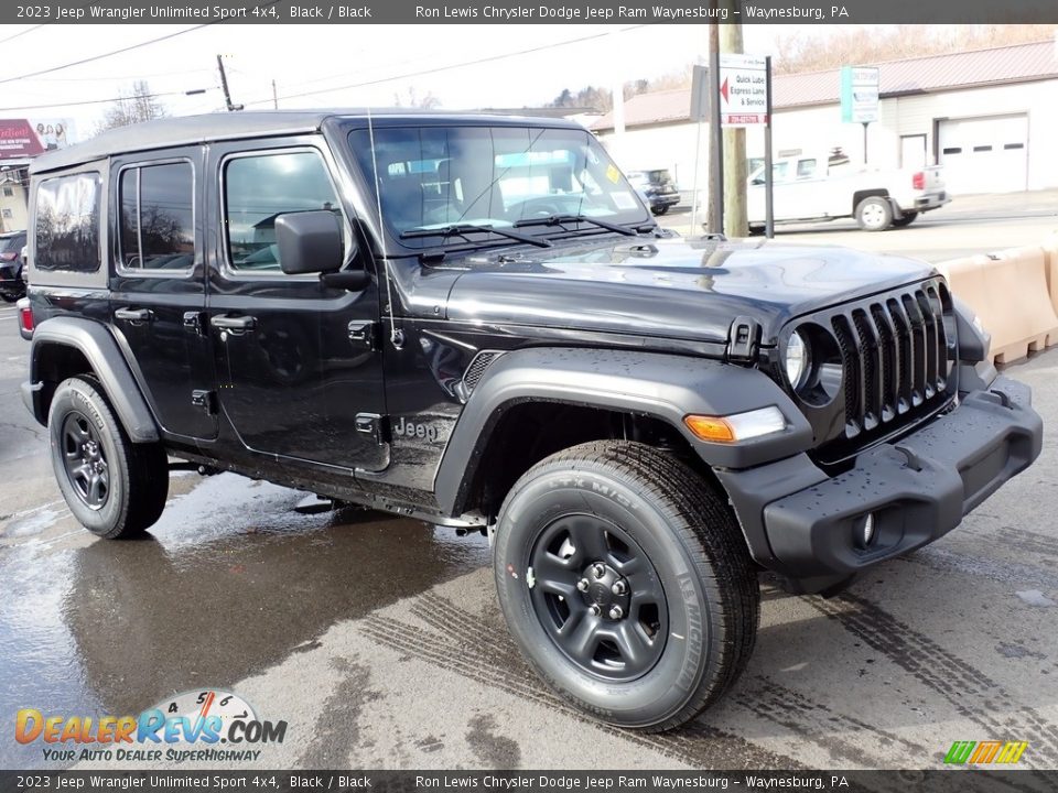 2023 Jeep Wrangler Unlimited Sport 4x4 Black / Black Photo #8