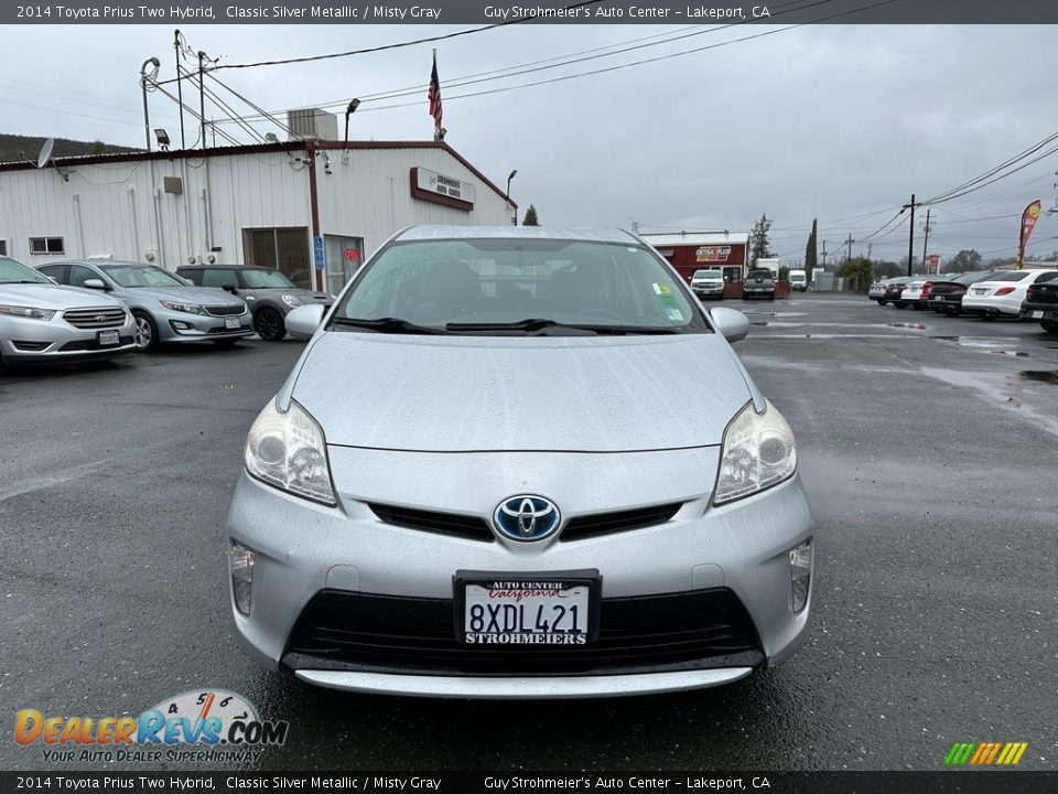 2014 Toyota Prius Two Hybrid Classic Silver Metallic / Misty Gray Photo #2