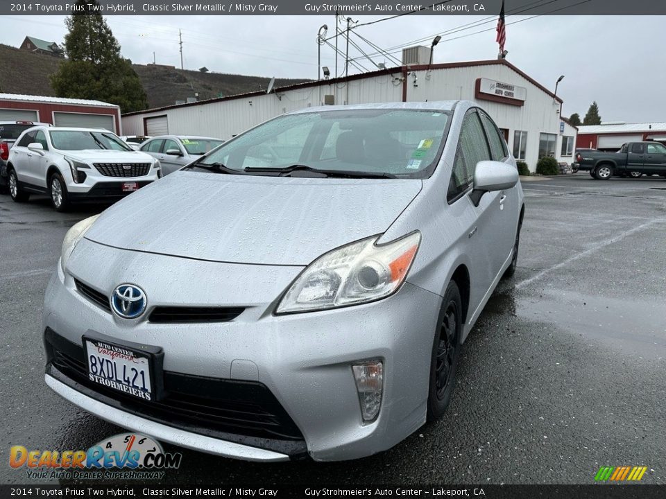 2014 Toyota Prius Two Hybrid Classic Silver Metallic / Misty Gray Photo #3