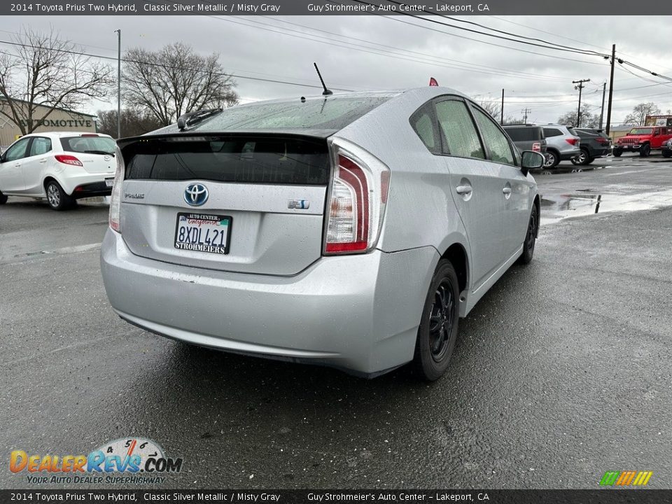 2014 Toyota Prius Two Hybrid Classic Silver Metallic / Misty Gray Photo #6