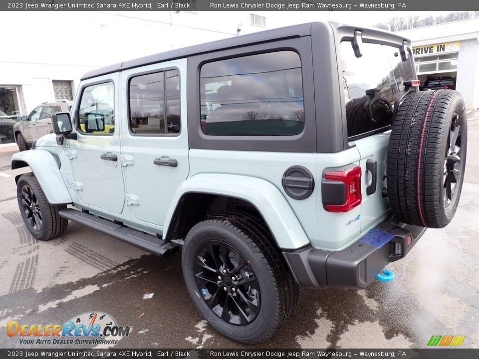 2023 Jeep Wrangler Unlimited Sahara 4XE Hybrid Earl / Black Photo #3