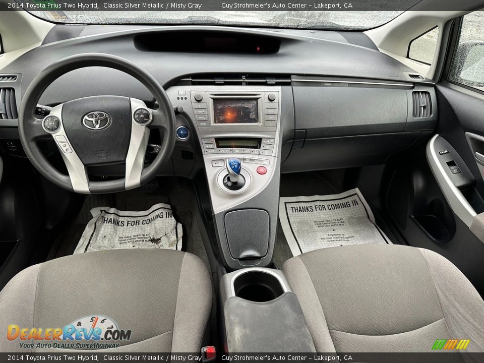 2014 Toyota Prius Two Hybrid Classic Silver Metallic / Misty Gray Photo #11