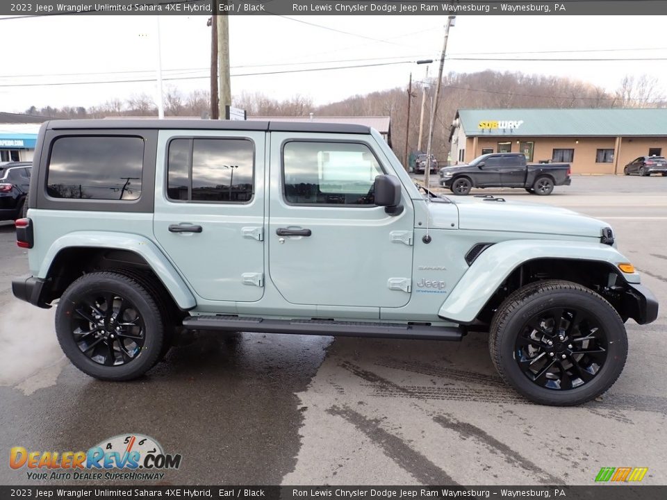 2023 Jeep Wrangler Unlimited Sahara 4XE Hybrid Earl / Black Photo #7