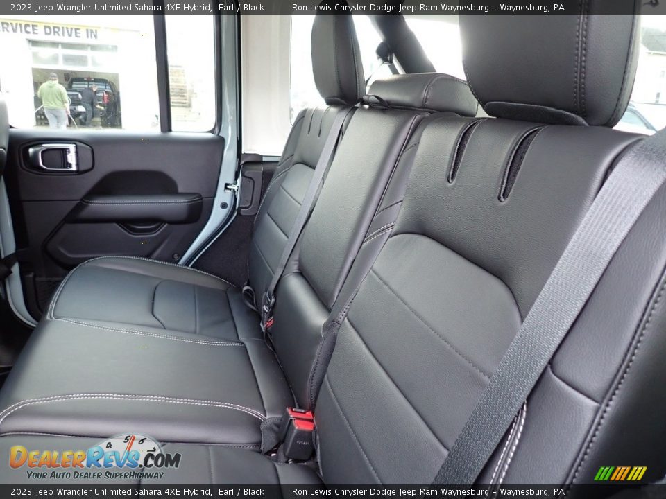 Rear Seat of 2023 Jeep Wrangler Unlimited Sahara 4XE Hybrid Photo #12