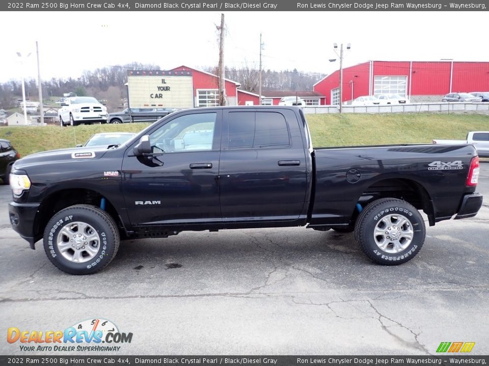 2022 Ram 2500 Big Horn Crew Cab 4x4 Diamond Black Crystal Pearl / Black/Diesel Gray Photo #2