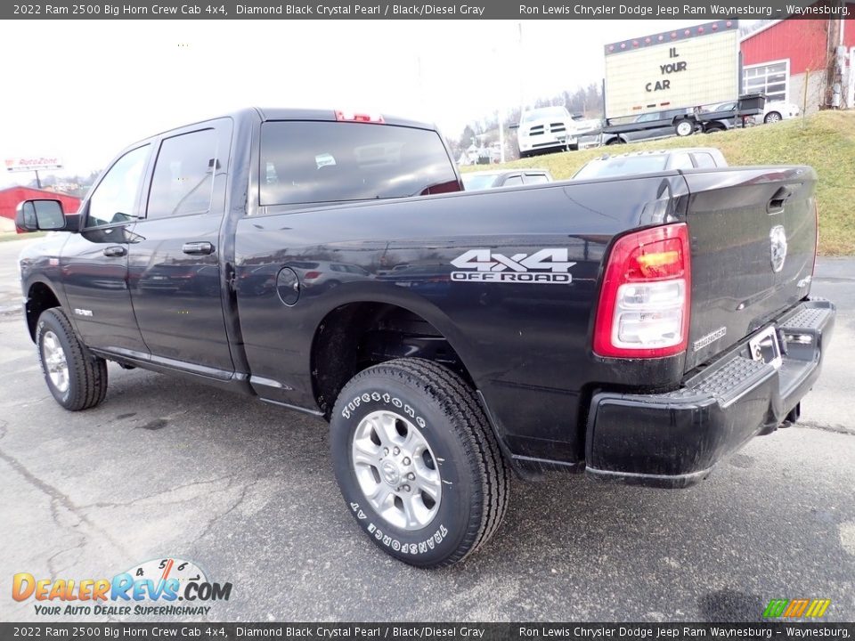 2022 Ram 2500 Big Horn Crew Cab 4x4 Diamond Black Crystal Pearl / Black/Diesel Gray Photo #3