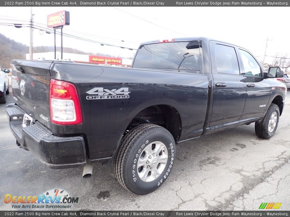 2022 Ram 2500 Big Horn Crew Cab 4x4 Diamond Black Crystal Pearl / Black/Diesel Gray Photo #7