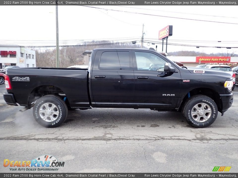 2022 Ram 2500 Big Horn Crew Cab 4x4 Diamond Black Crystal Pearl / Black/Diesel Gray Photo #8