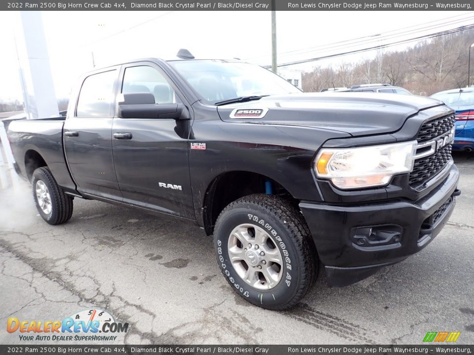 2022 Ram 2500 Big Horn Crew Cab 4x4 Diamond Black Crystal Pearl / Black/Diesel Gray Photo #9