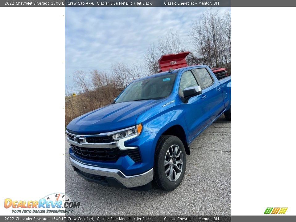 2022 Chevrolet Silverado 1500 LT Crew Cab 4x4 Glacier Blue Metallic / Jet Black Photo #2