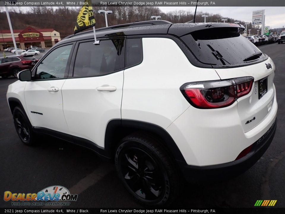 2021 Jeep Compass Latitude 4x4 White / Black Photo #3