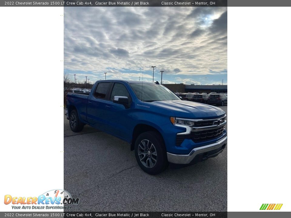 2022 Chevrolet Silverado 1500 LT Crew Cab 4x4 Glacier Blue Metallic / Jet Black Photo #8