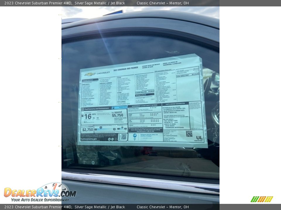 2023 Chevrolet Suburban Premier 4WD Window Sticker Photo #11