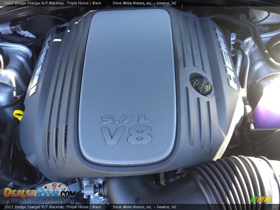 2022 Dodge Charger R/T Blacktop 5.7 Liter HEMI OHV 16-Valve VVT V8 Engine Photo #9