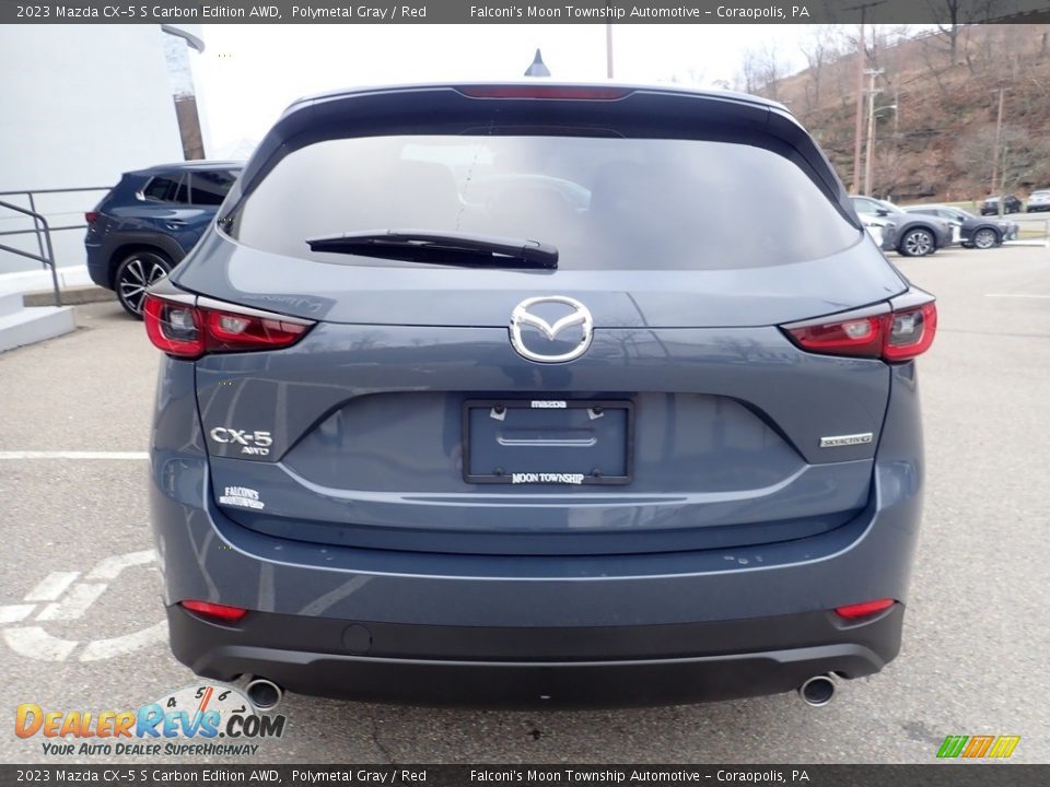 2023 Mazda CX-5 S Carbon Edition AWD Polymetal Gray / Red Photo #3