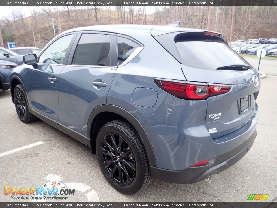 2023 Mazda CX-5 S Carbon Edition AWD Polymetal Gray / Red Photo #5