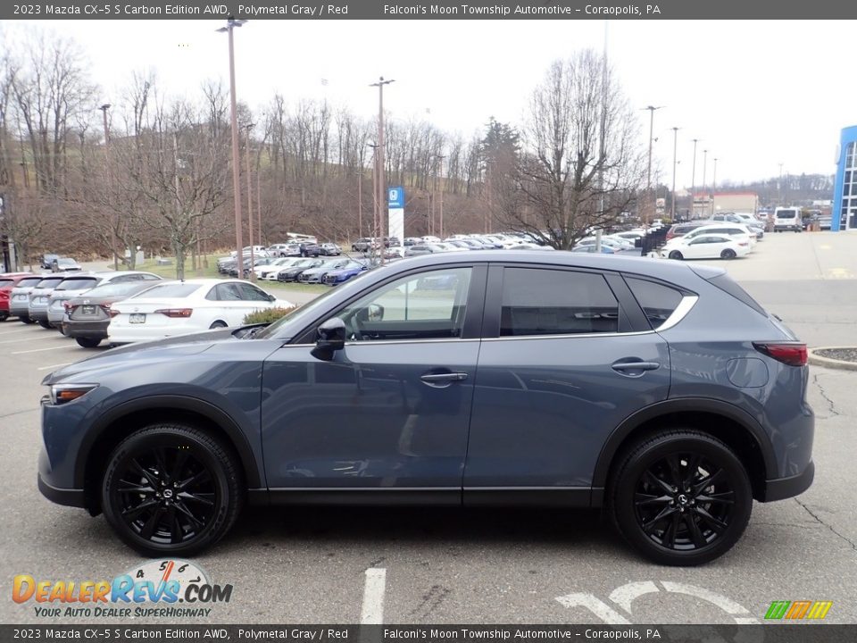 2023 Mazda CX-5 S Carbon Edition AWD Polymetal Gray / Red Photo #6