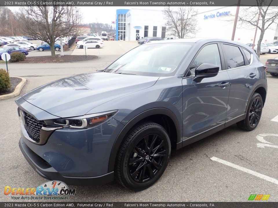 2023 Mazda CX-5 S Carbon Edition AWD Polymetal Gray / Red Photo #7