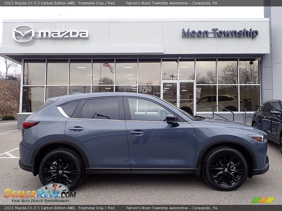 2023 Mazda CX-5 S Carbon Edition AWD Polymetal Gray / Red Photo #1