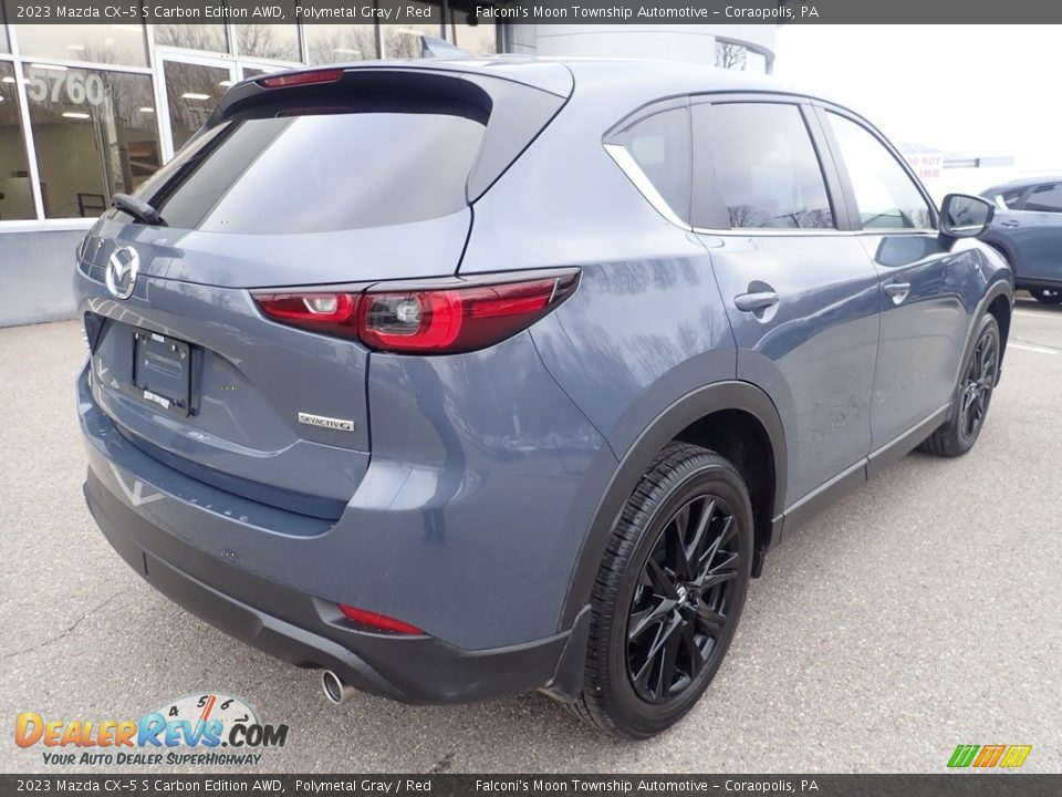 2023 Mazda CX-5 S Carbon Edition AWD Polymetal Gray / Red Photo #2