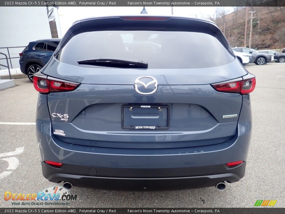 2023 Mazda CX-5 S Carbon Edition AWD Polymetal Gray / Red Photo #3